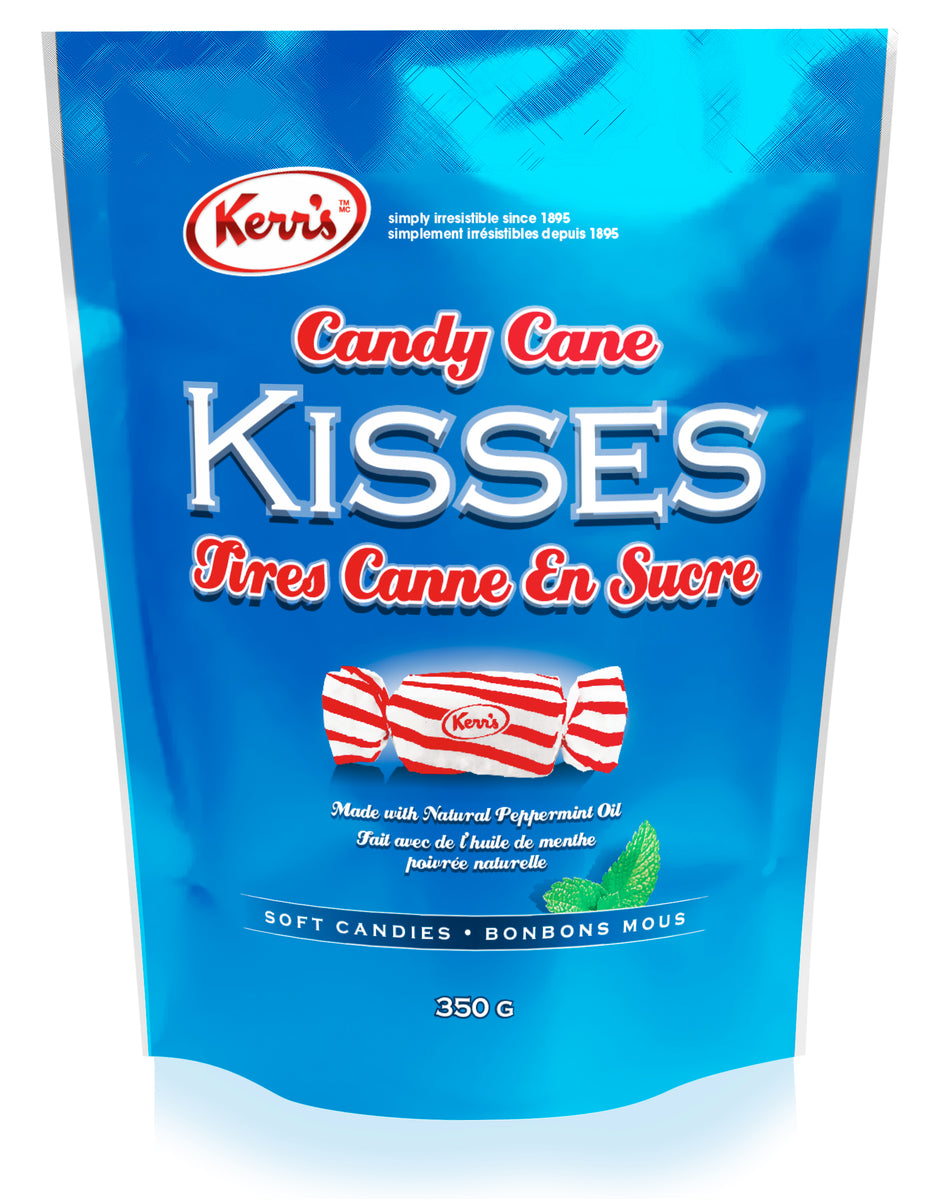 Candy Cane Kisses 350g Kerr's Candy