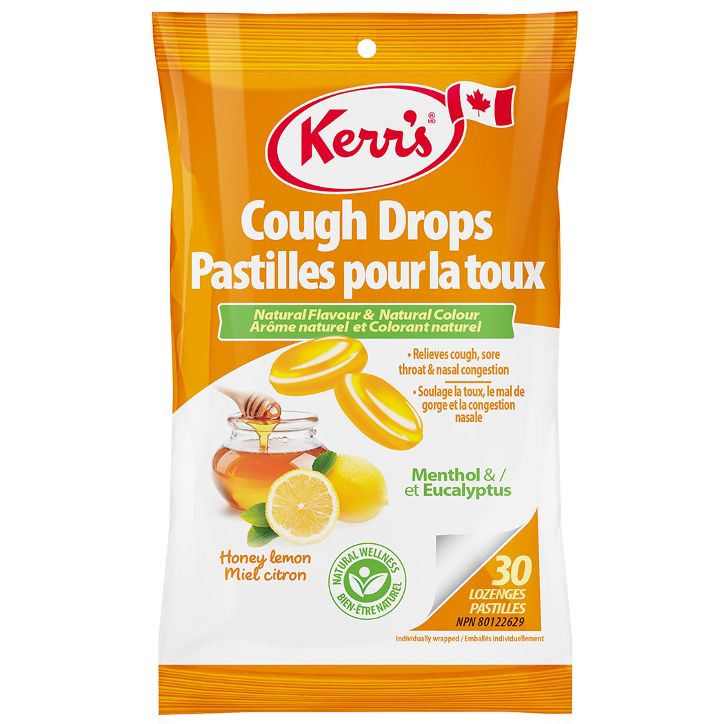 Honey Lemon Menthol Eucalyptus Cough Drops 30 Count