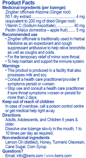 Ginger + Immunity Support Lozenges 22 Count