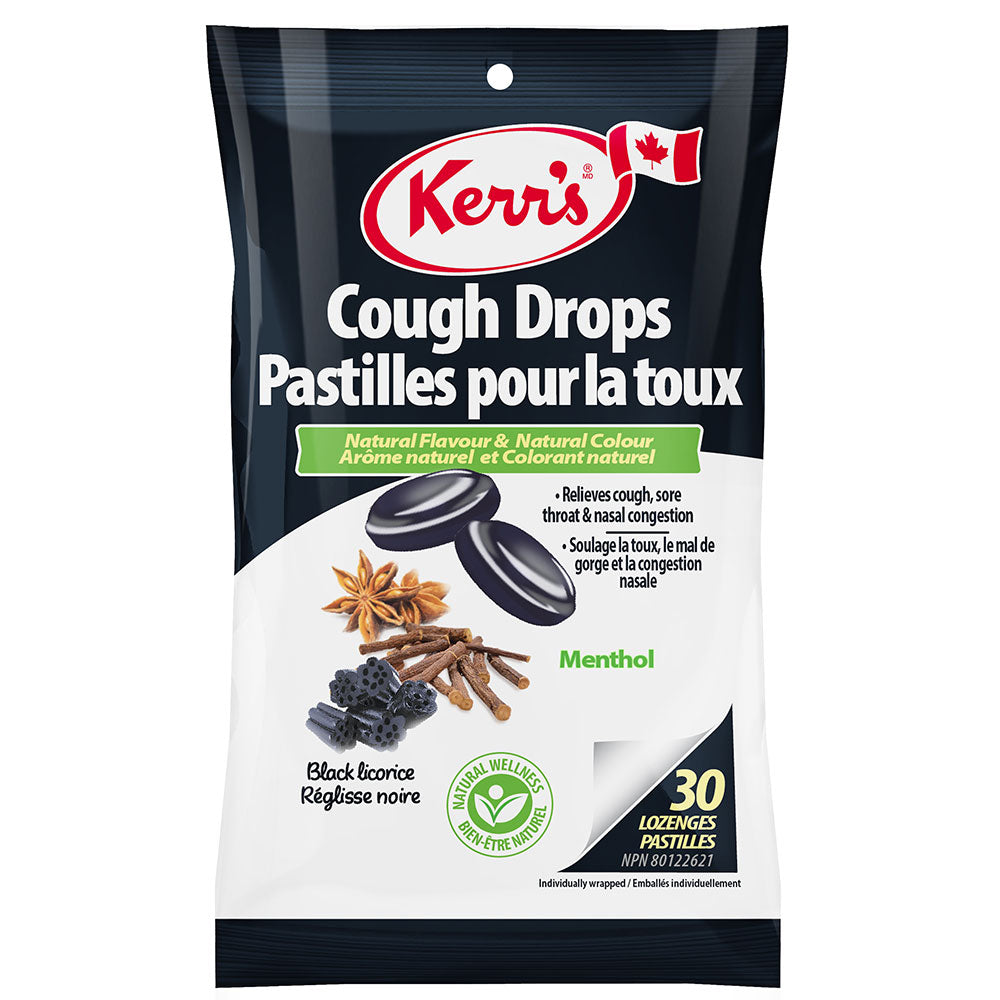 Black Licorice Menthol Cough Drops 30 Count