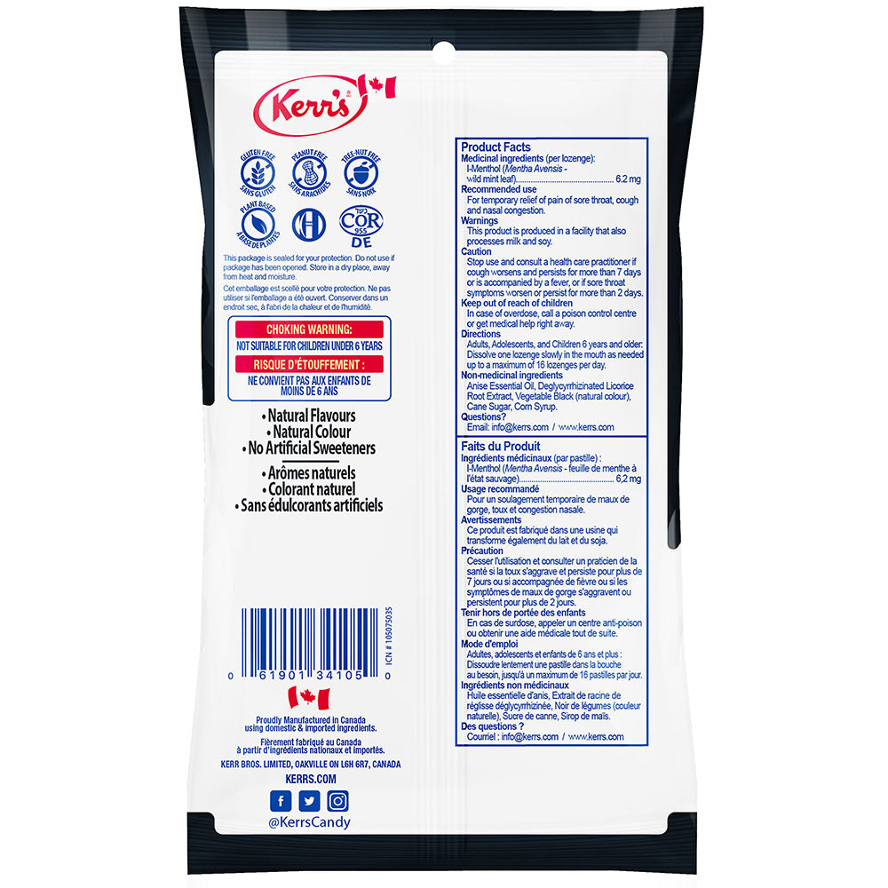 Pastilles contre la toux à la réglisse noire et au menthol, 30 unités