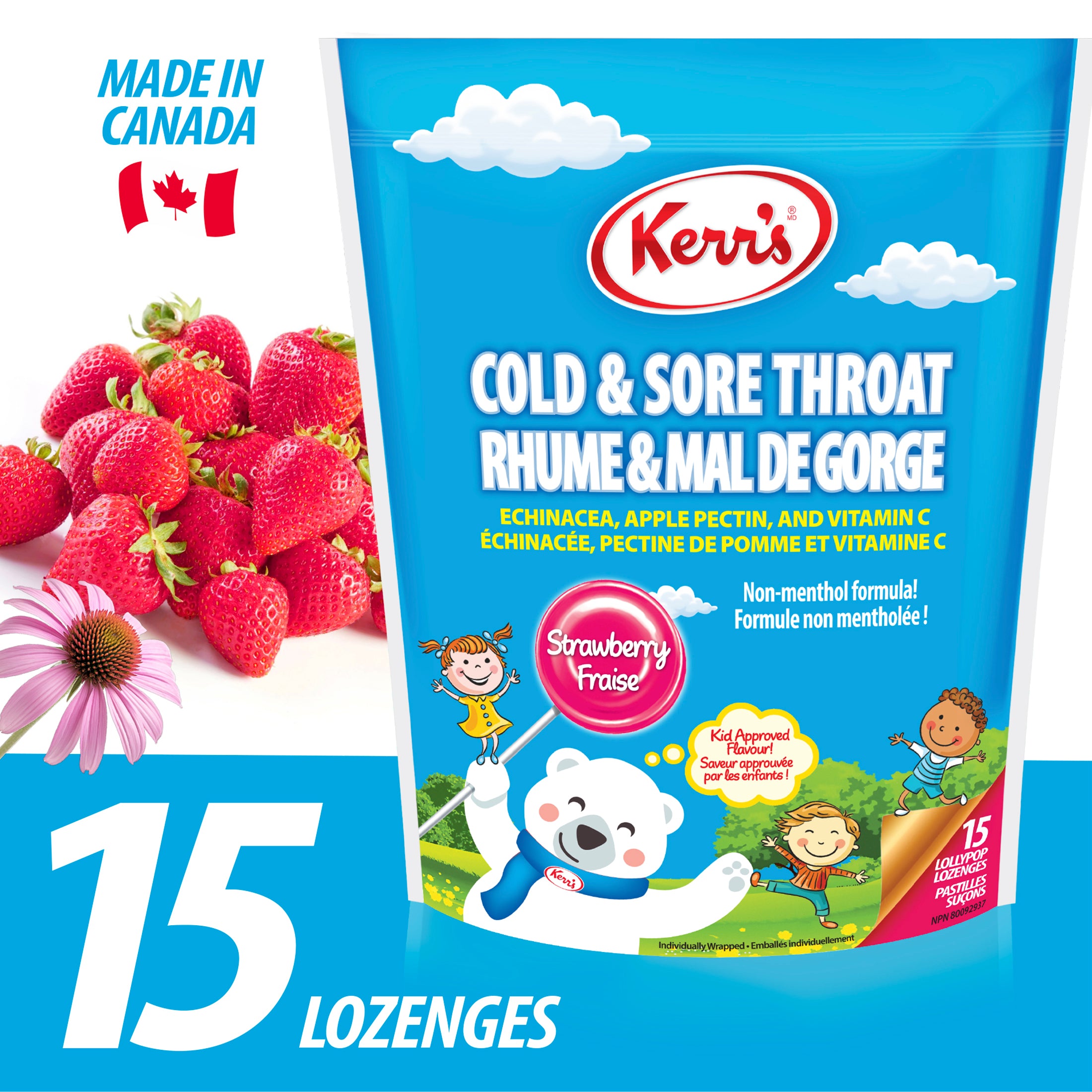 COLD & Sore Throat Kids Lozenges 15 count