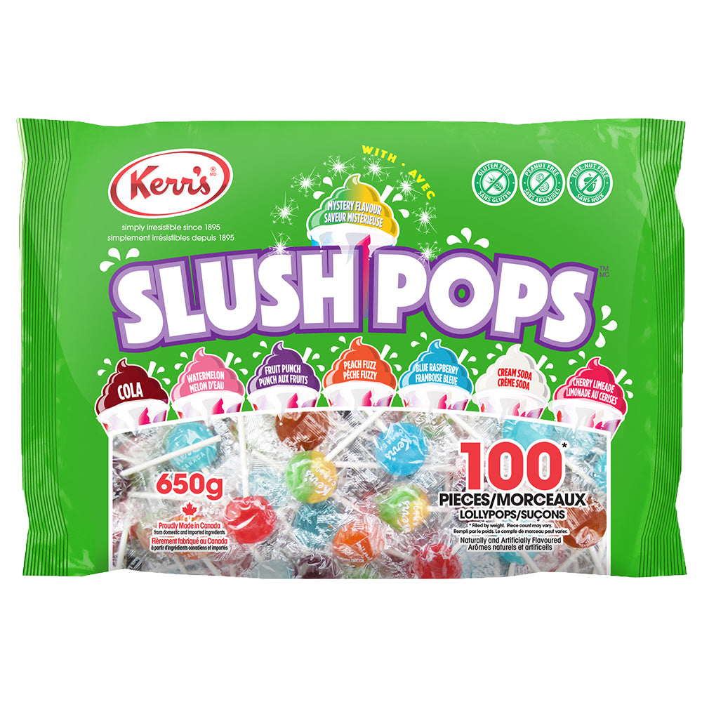 Kerr's Slush Pops,  Large 650g pack contains 100 pieces