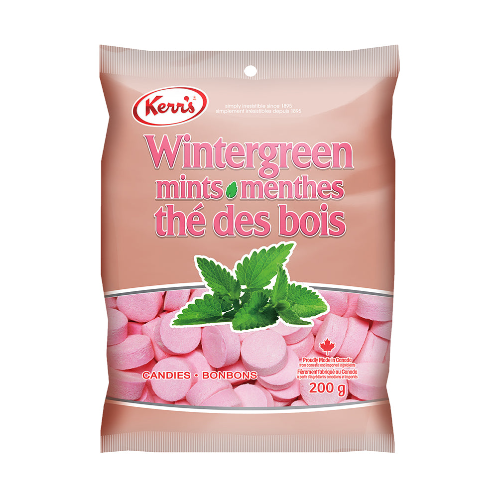 Kerr's Wintergreen Mints pressed double thick mints